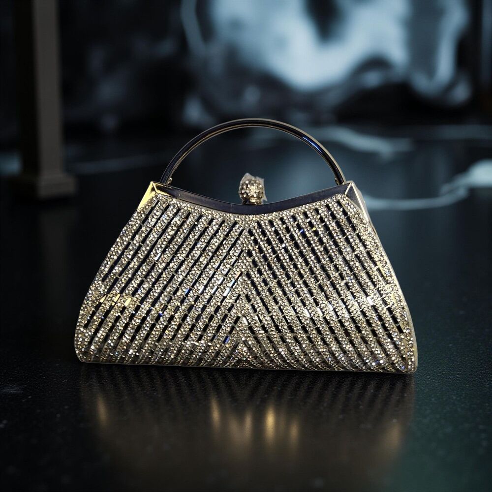 Prezzo Silver Embellished Crossbody Purse NWOT